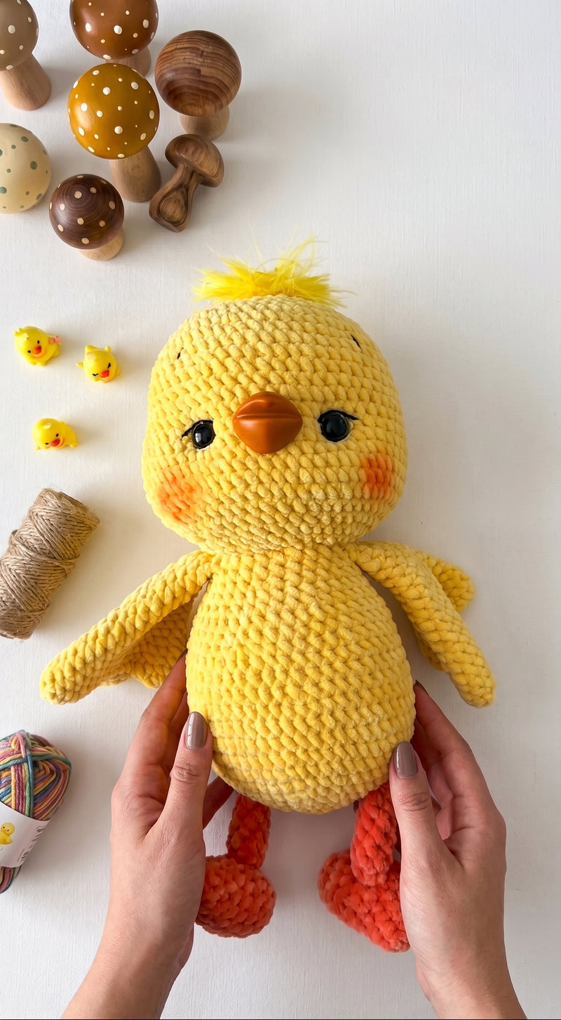 Cute Baby Chick Amigurumi Plush Doll
